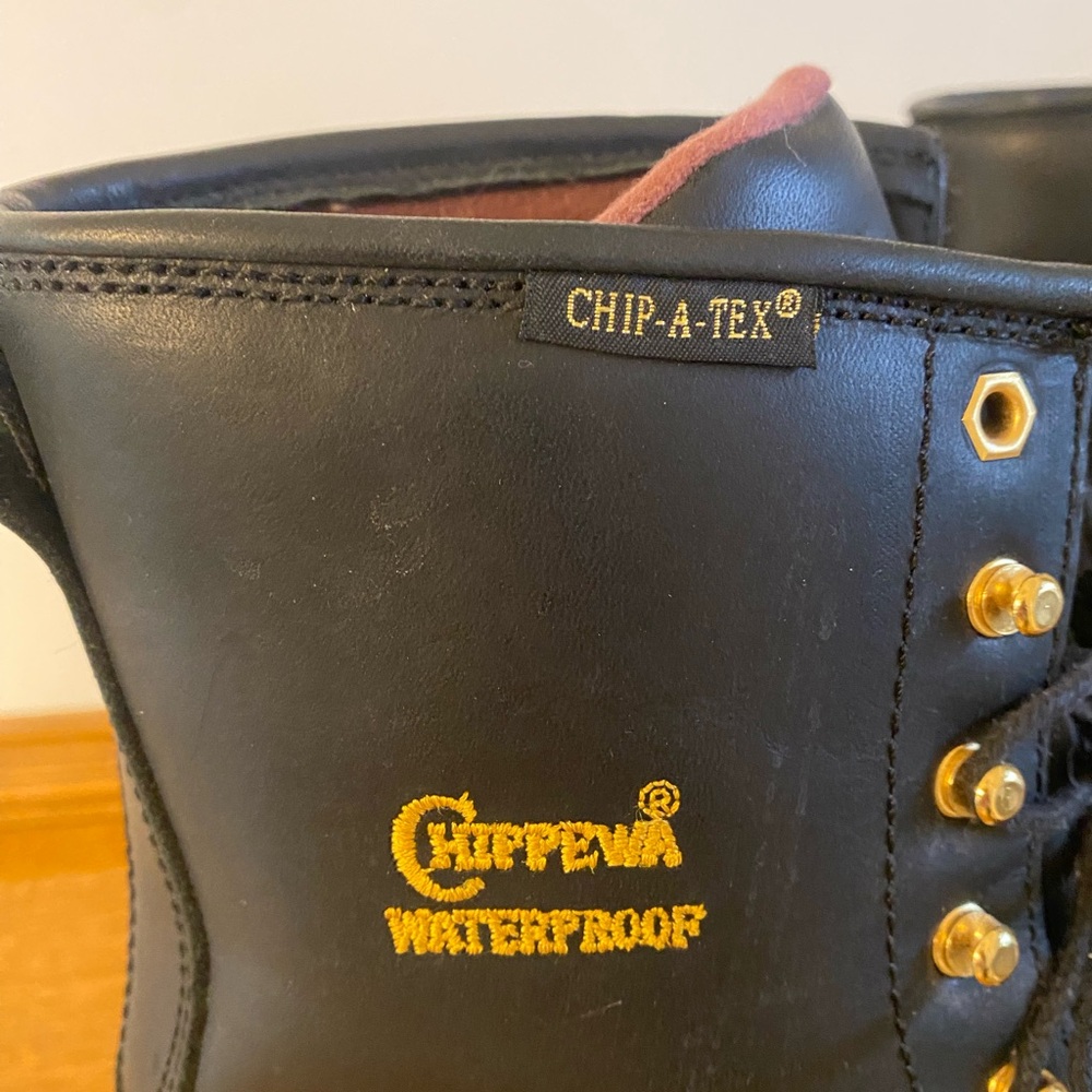 NEW Chippewa Black Leather Logger Steel Toe Waterproof Thinsulate Boots Men 11W - Picture 5 of 10